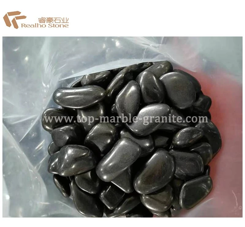 black polished pebble