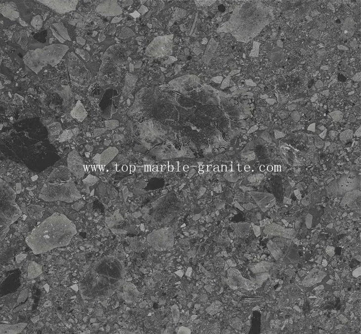 grey terrazzo slab