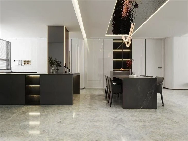white quartzite tile
