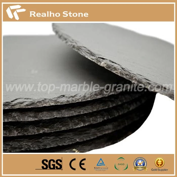 Round Natural Slate Steak Plates