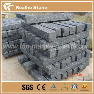 Prirodni Split Zhangpu Crni granit Kerb Kamen
