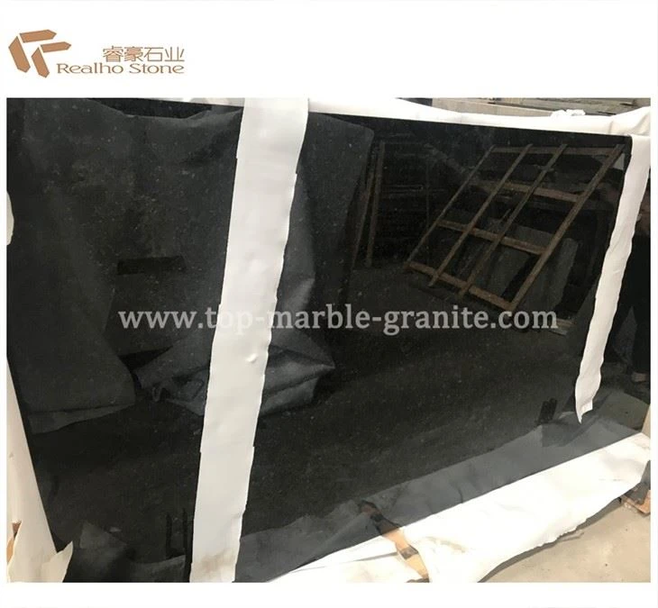 black granite tile flooring