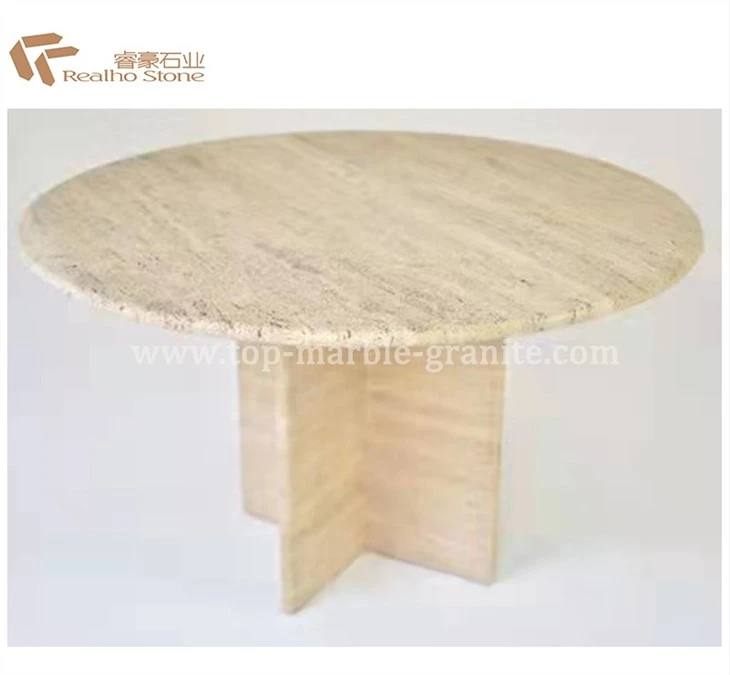 travertine circle table