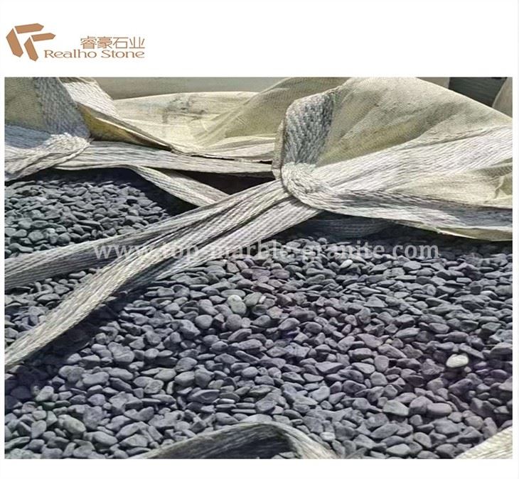 Black tumbled stone