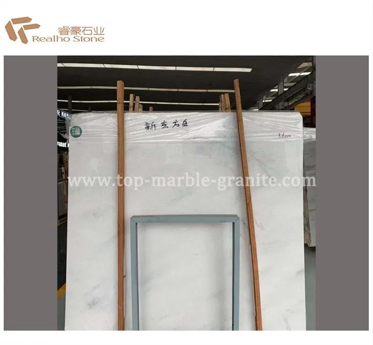 Oriental white marble slabs