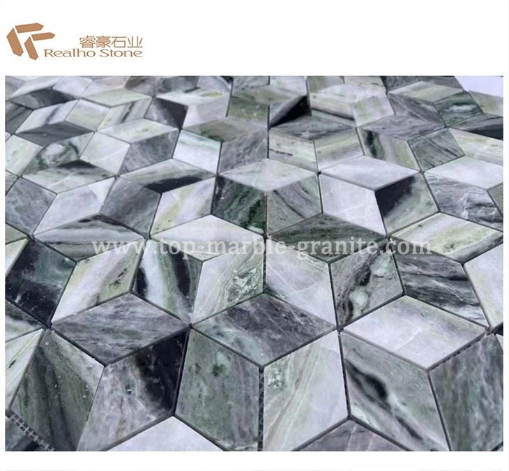 green marble mosaic tile